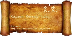 Kaizer Kornélia névjegykártya